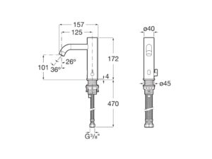 Mitigeur électronique pour lavabo alimentation par piles